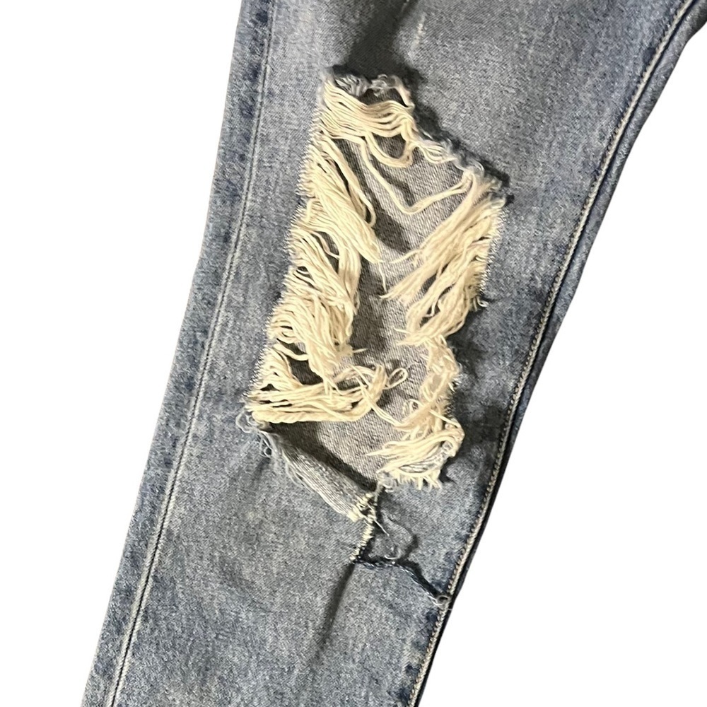 CARMAR Jeans Straight Leg High Rise Destroyed Busted Knee Grunge Designer 2/26 - Picture 5 of 9